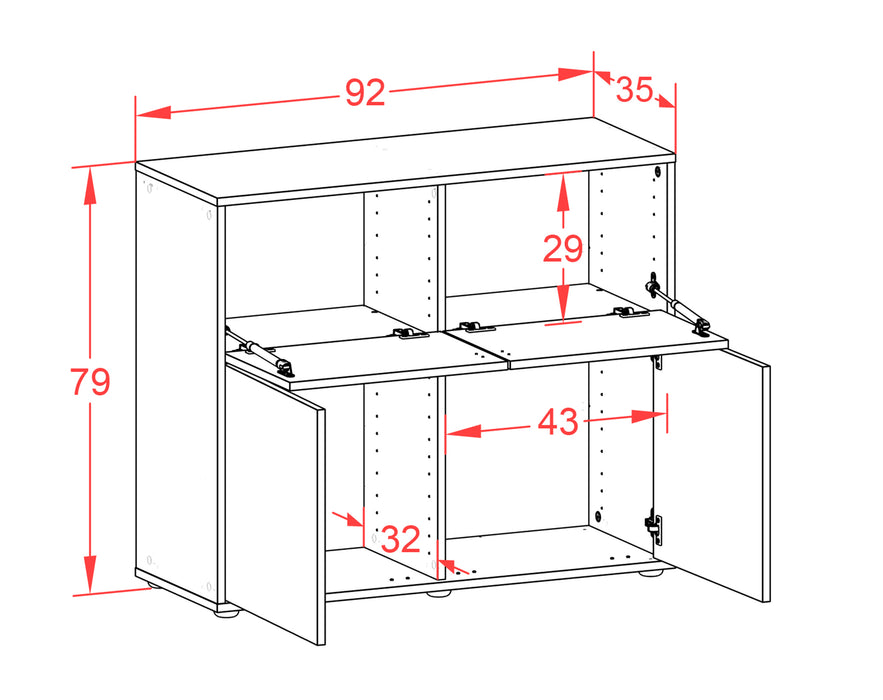 Sideboard Calliope, Rost (92x79x35cm)