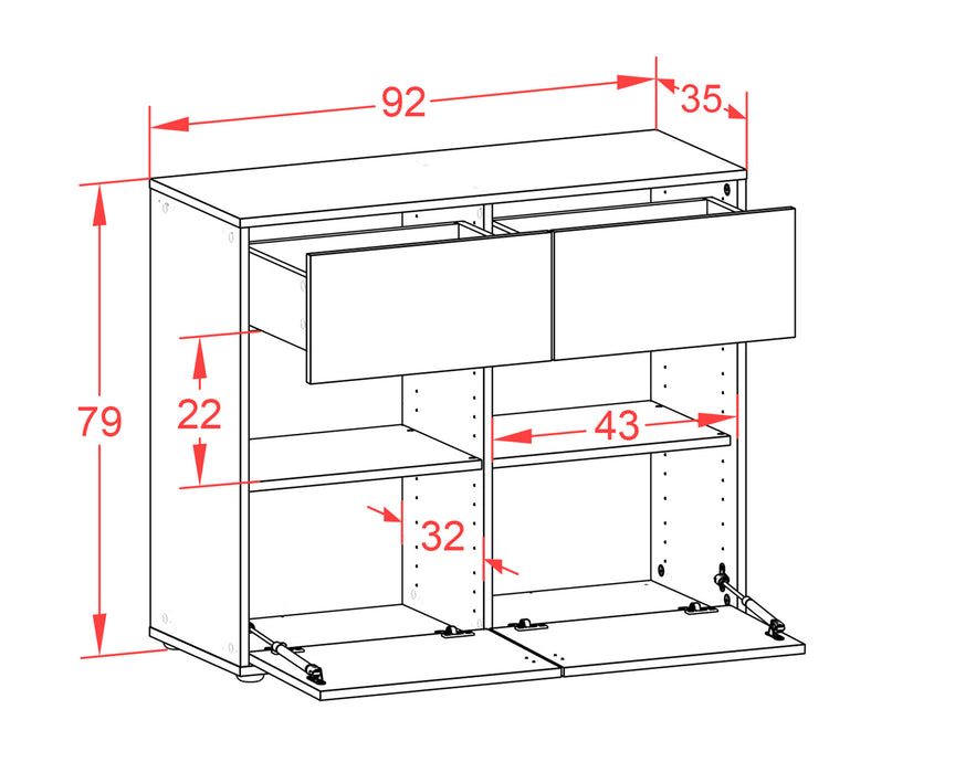 Sideboard Carmen, Rost (92x79x35cm)