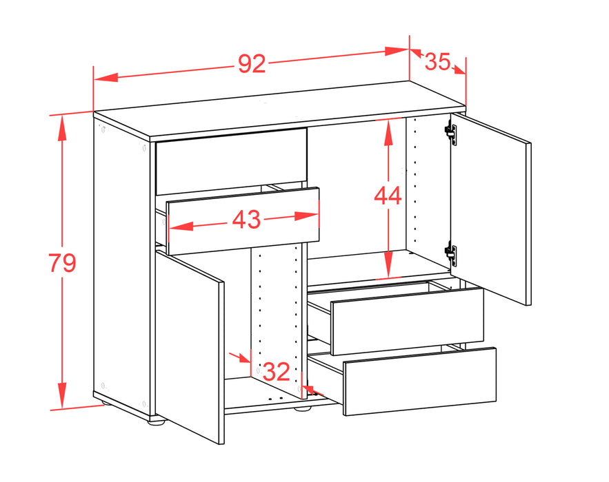 Sideboard Ciara, Rost (92x79x35cm)