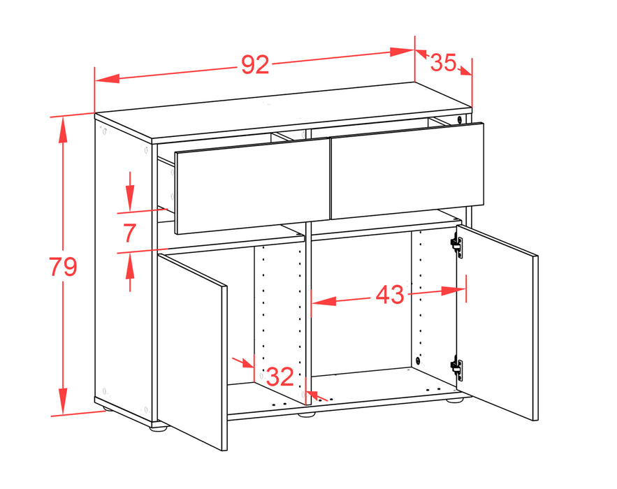 Sideboard Clea, Rost (92x79x35cm)