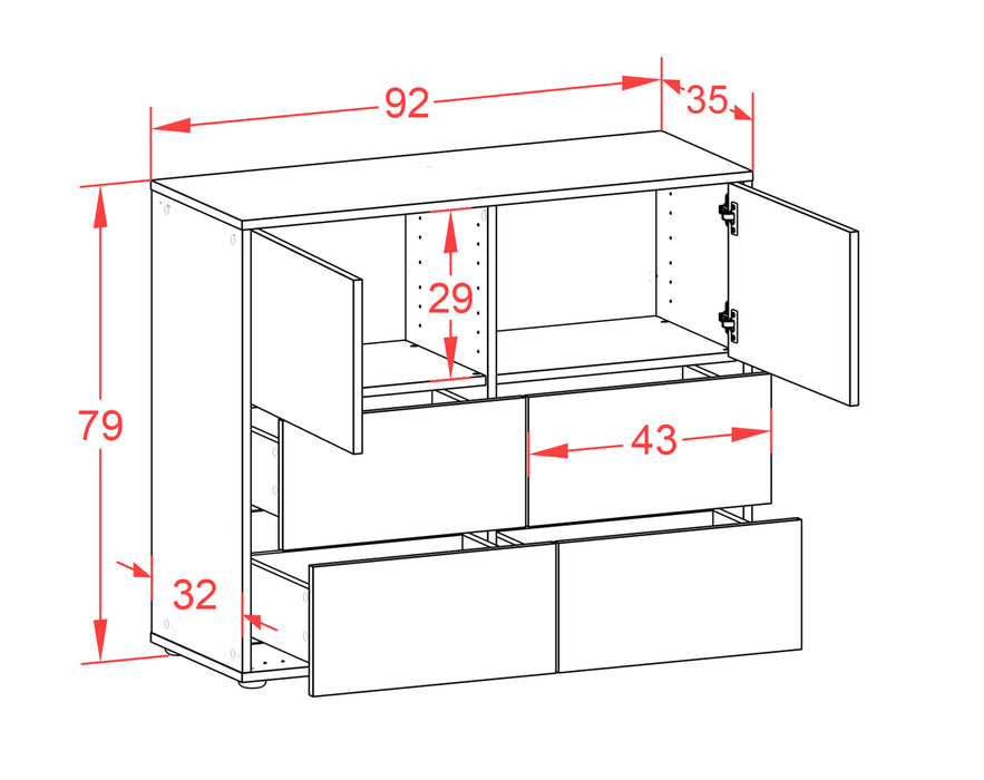 Sideboard Dana, Rost (92x79x35cm)