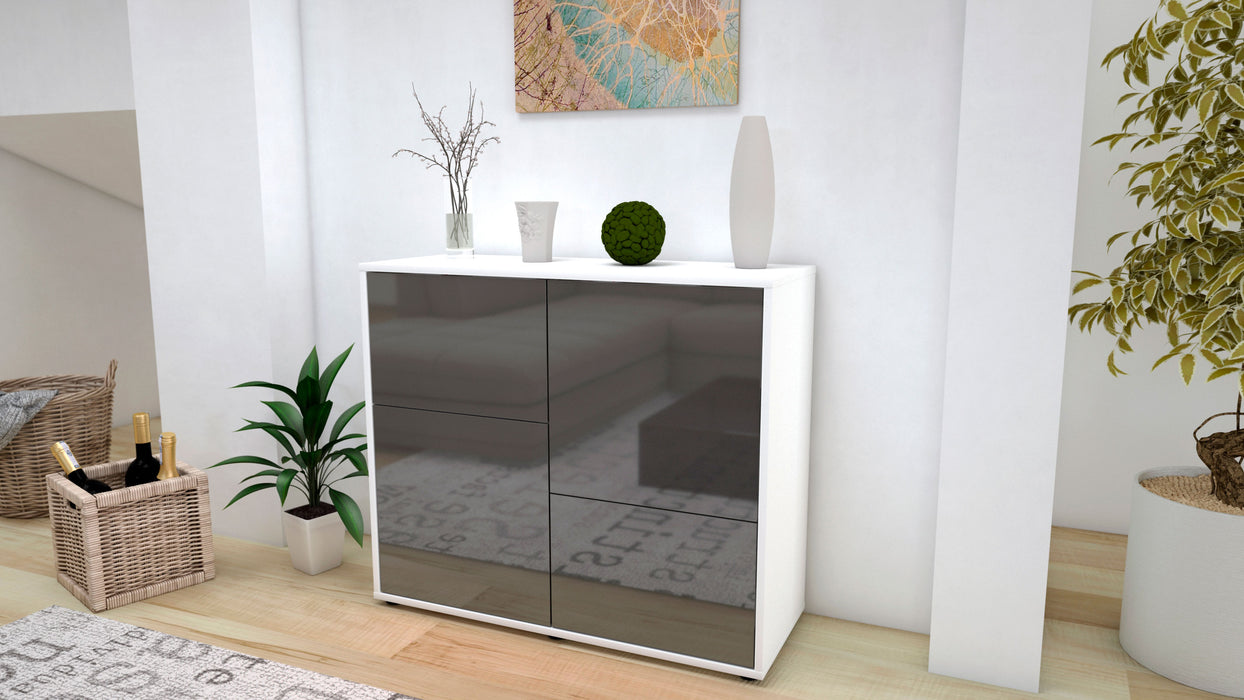 Sideboard Carla, Grau (92x79x35cm)