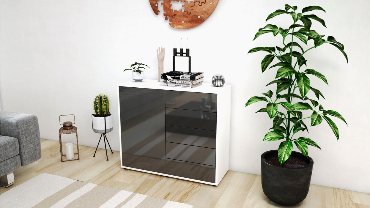 Sideboard Cecilia, Grau (92x79x35cm)