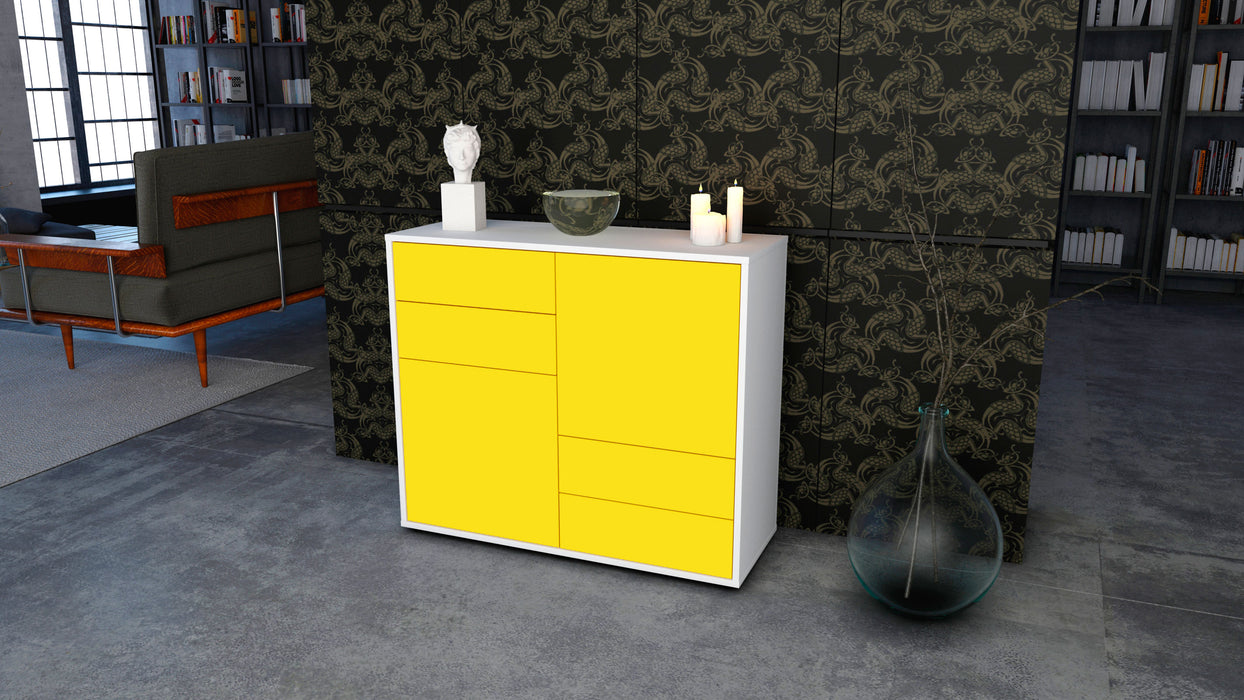 Sideboard Ciara, Gelb (92x79x35cm)