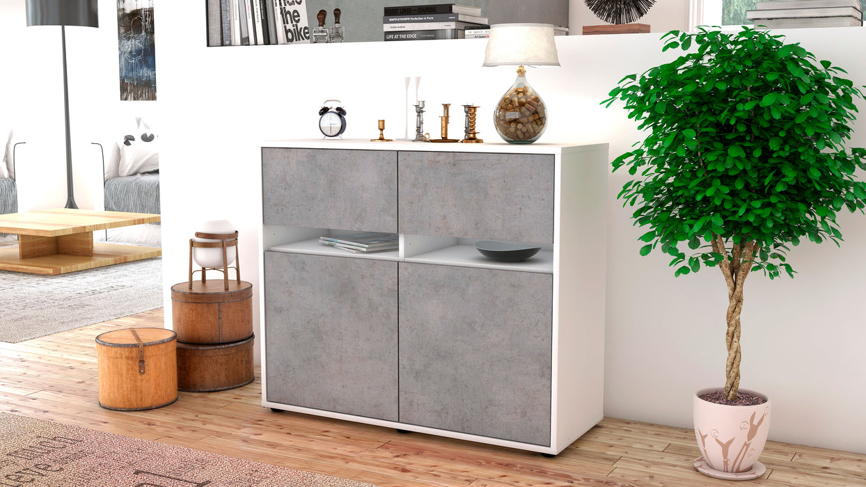 Sideboard Clea, Beton (92x79x35cm)