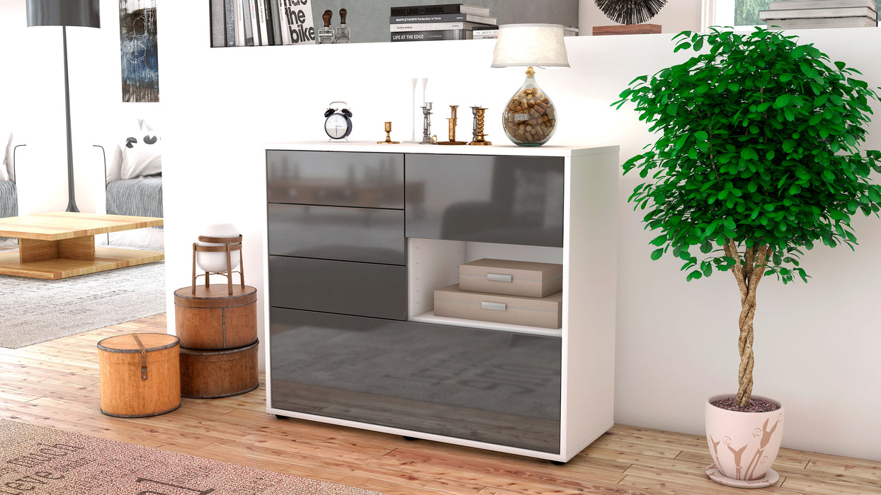 Sideboard Coco, Grau (92x79x35cm)