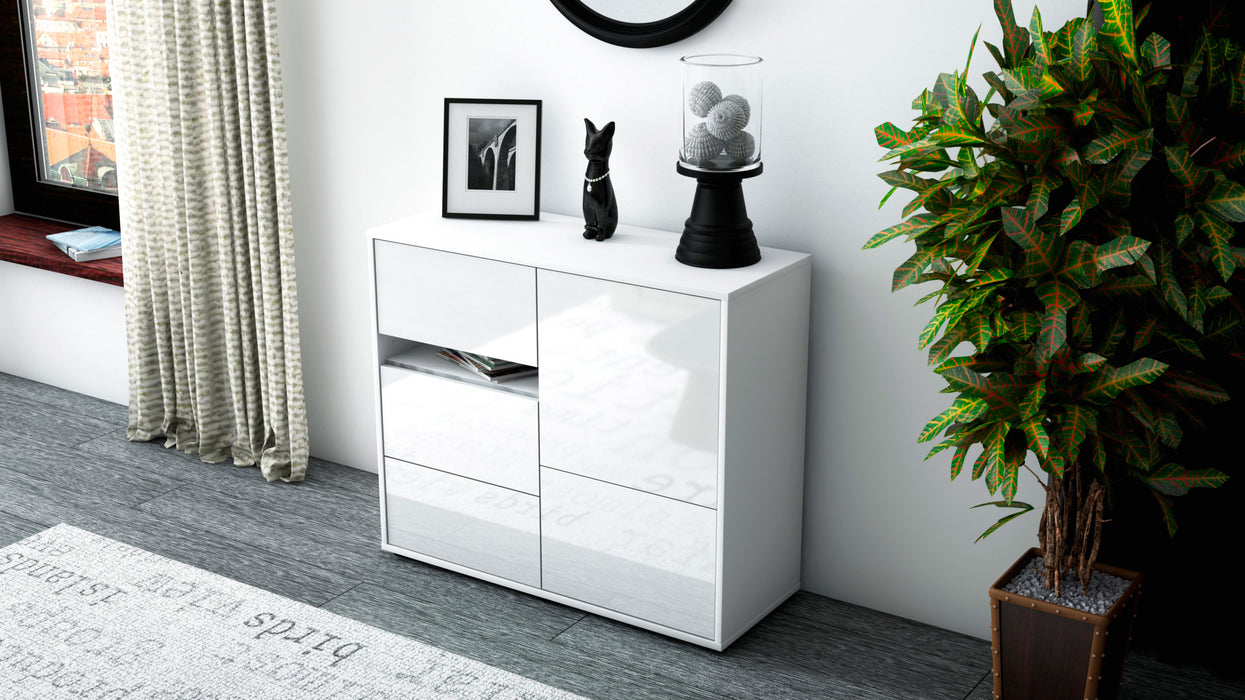 Sideboard Davina, Weiß (92x79x35cm)