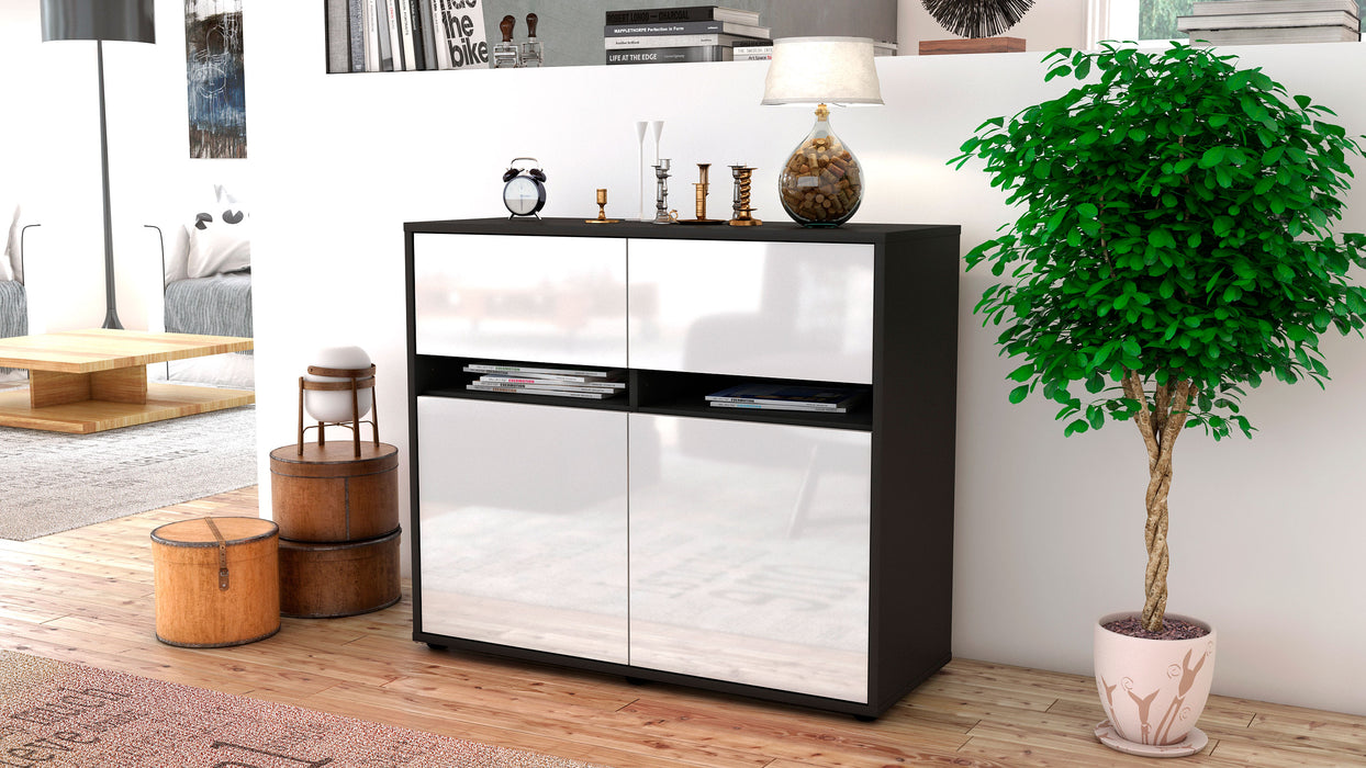 Sideboard Brunilde, Weiß (92x79x35cm)