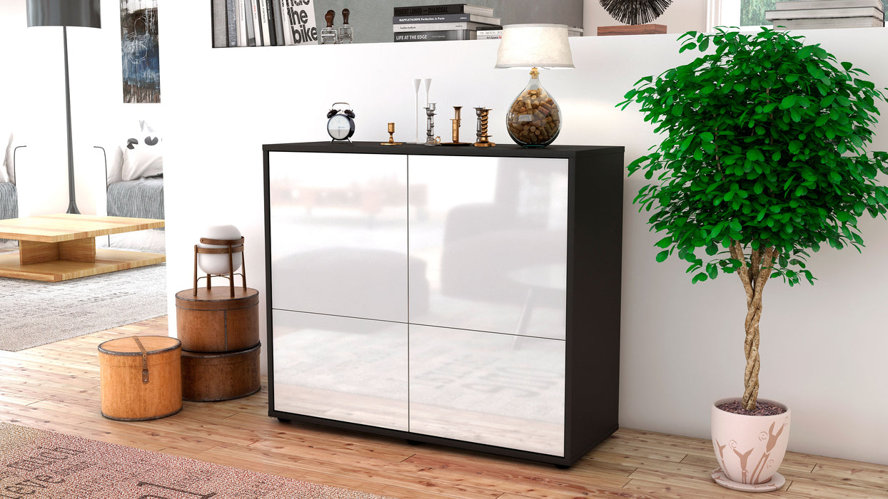 Sideboard Cara, Weiß (92x79x35cm)