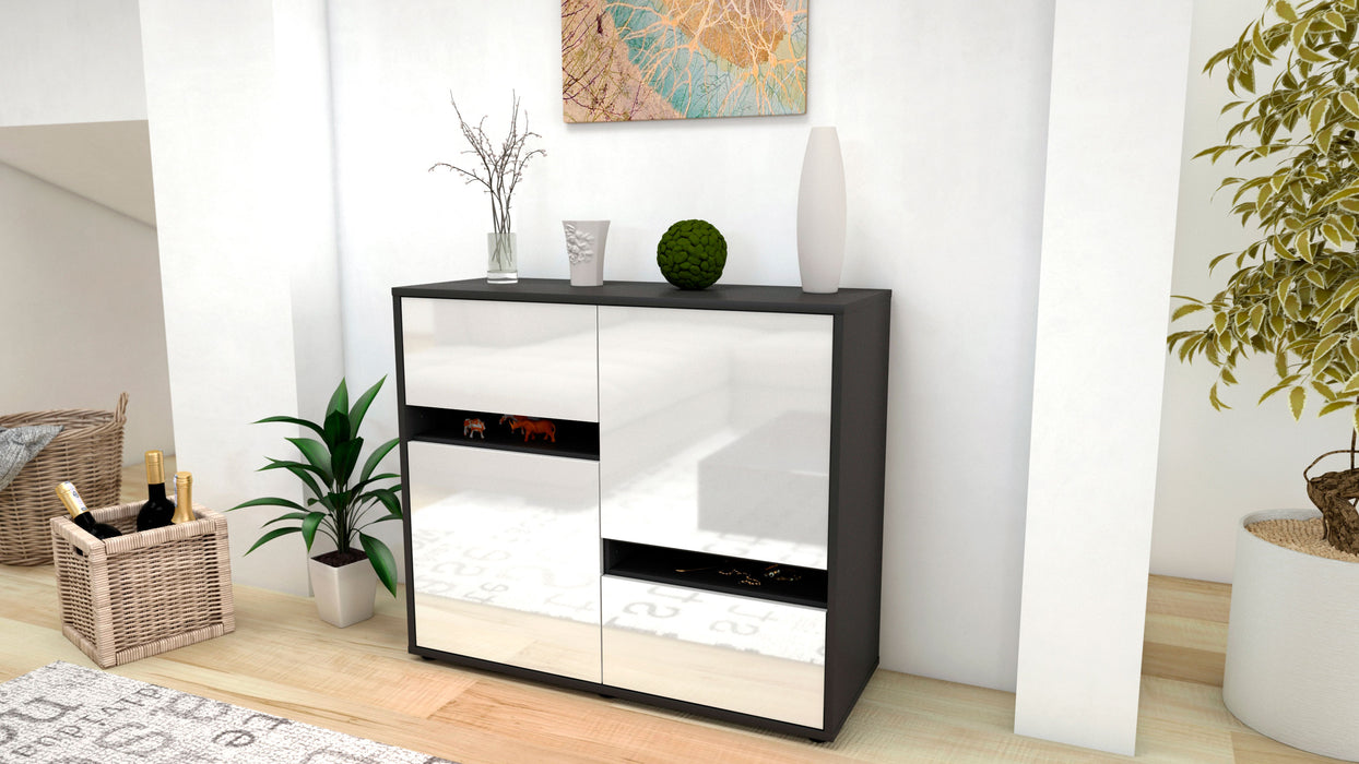 Sideboard Carlotta, Weiß (92x79x35cm)