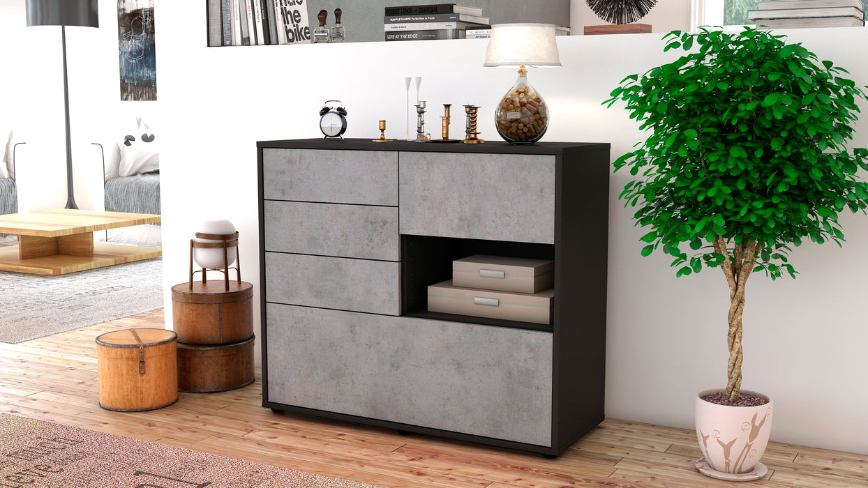 Sideboard Coco, Beton (92x79x35cm)