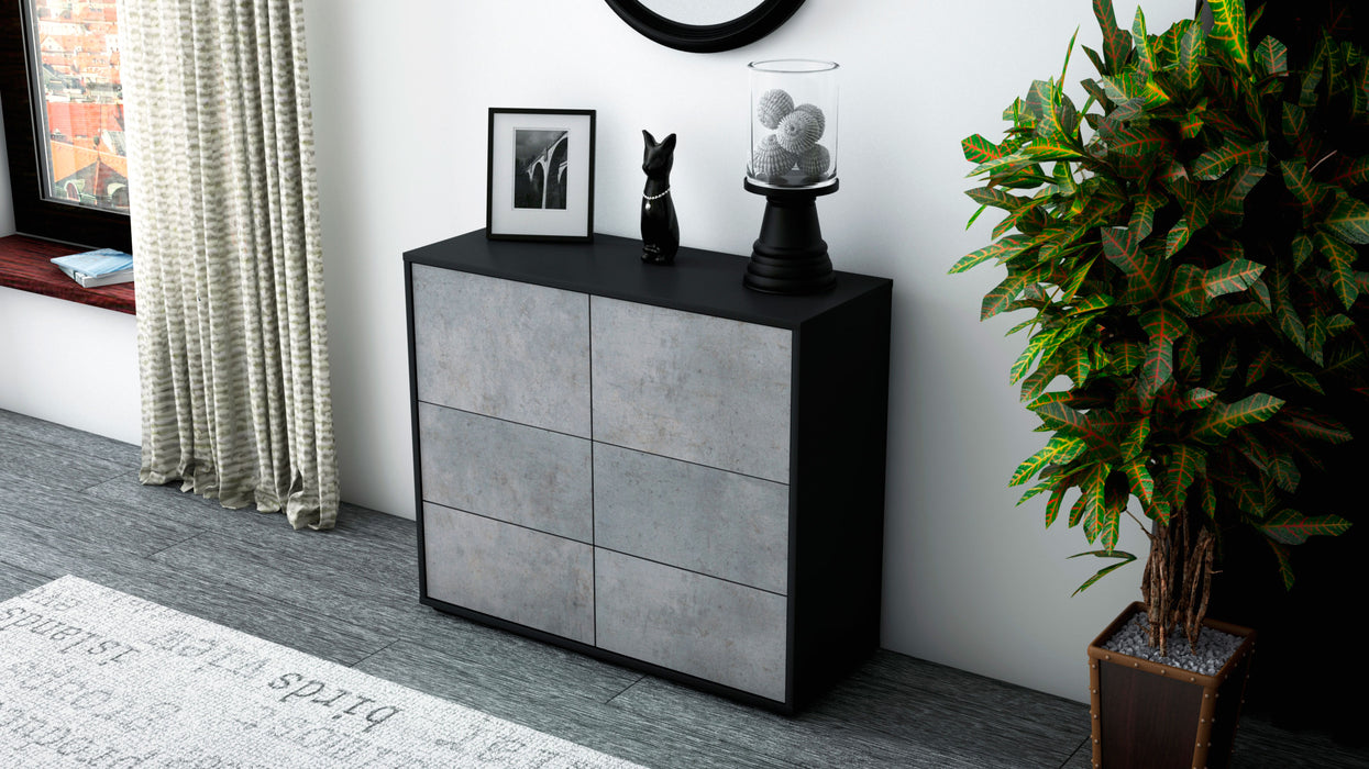 Sideboard Dana, Beton (92x79x35cm)