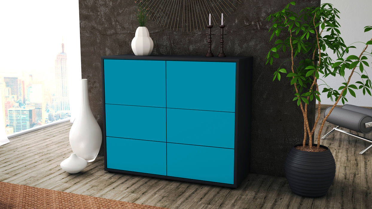 Sideboard Dana, Türkis (92x79x35cm)