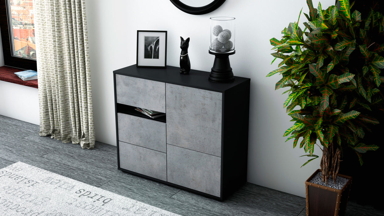 Sideboard Davina, Beton (92x79x35cm)