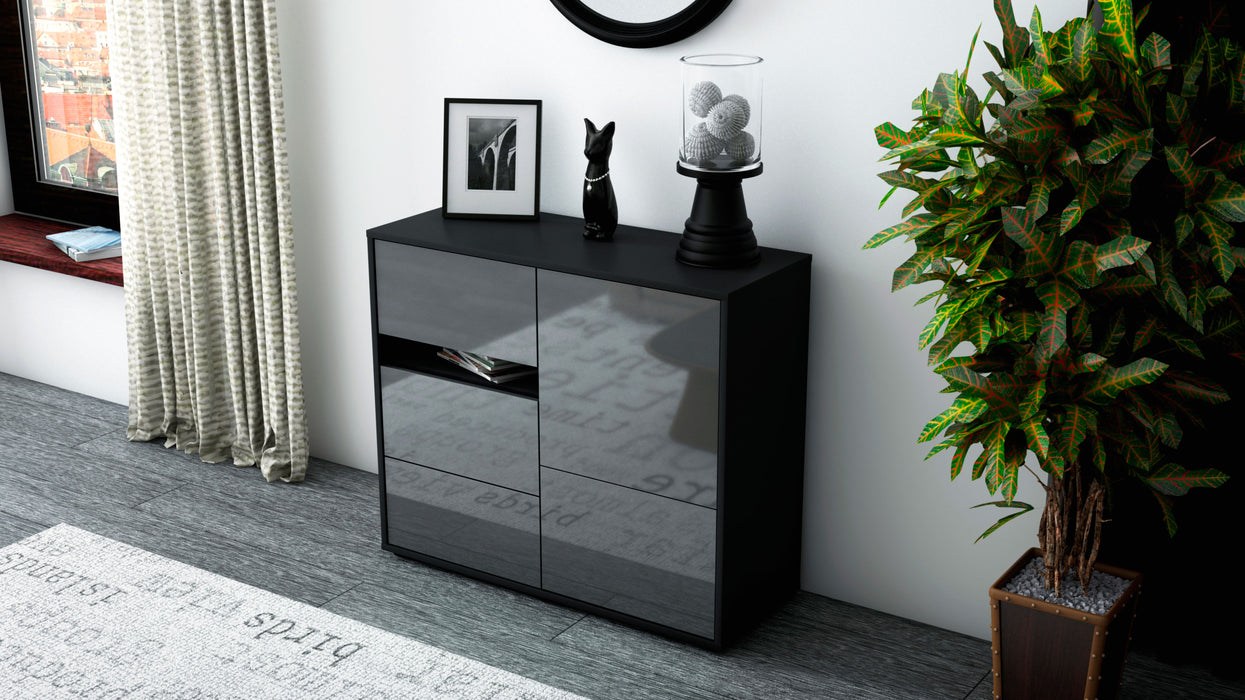 Sideboard Davina, Grau (92x79x35cm)