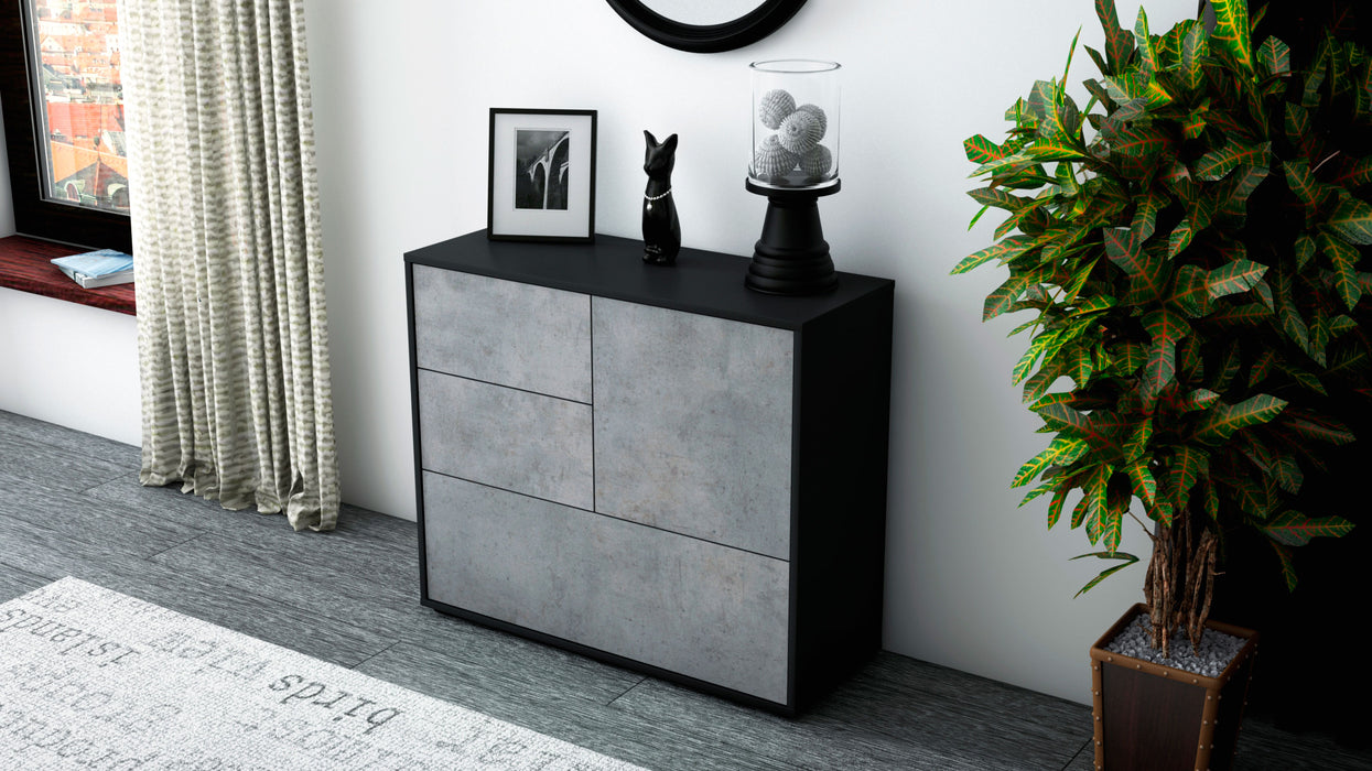 Sideboard Deanna, Beton (92x79x35cm)