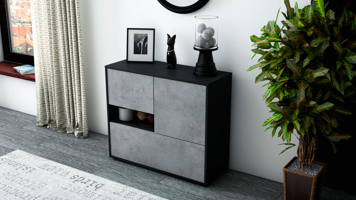 Sideboard Debora, Beton (92x79x35cm)