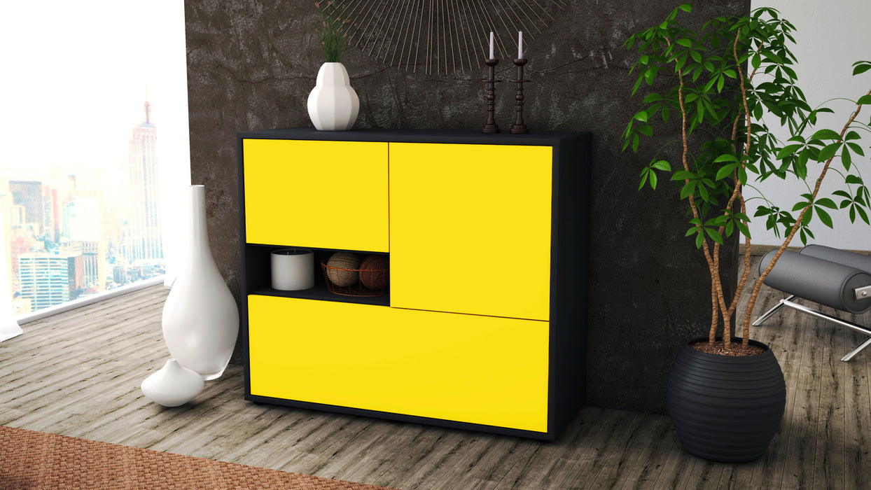 Sideboard Debora, Gelb (92x79x35cm)