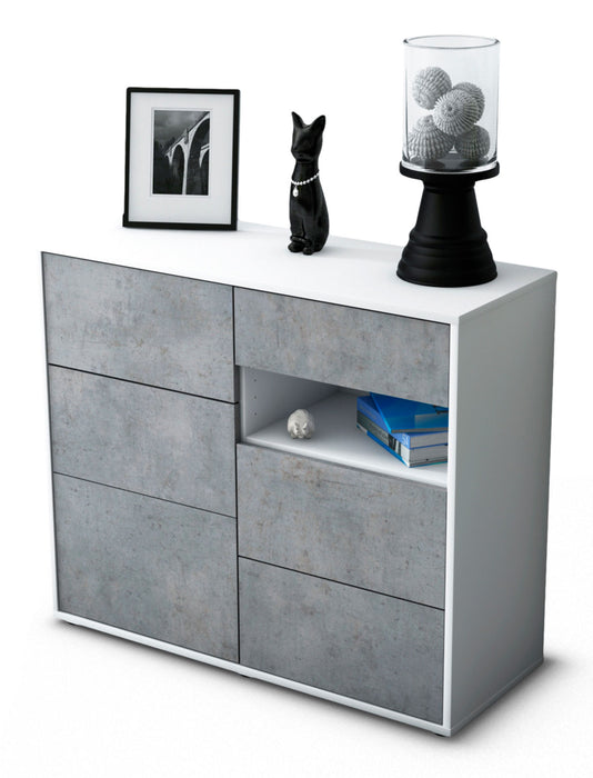 Sideboard Dariella, Beton (92x79x35cm)