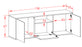 Lowboard Mesa, Rost, hängend (136x49x35cm)