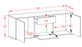 Lowboard Cleveland, Rost, hängend (136x49x35cm)