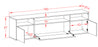 Lowboard Durham, Rost, hängend (180x49x35cm)