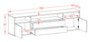 Lowboard Laredo, Rost, hängend (180x49x35cm)