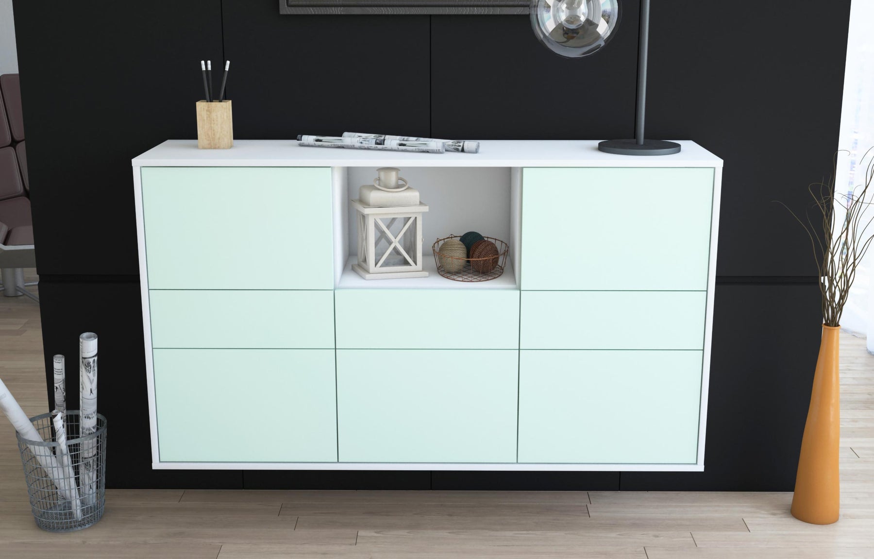 Sideboard Pomona, Mint, hängend (136x79x35cm)