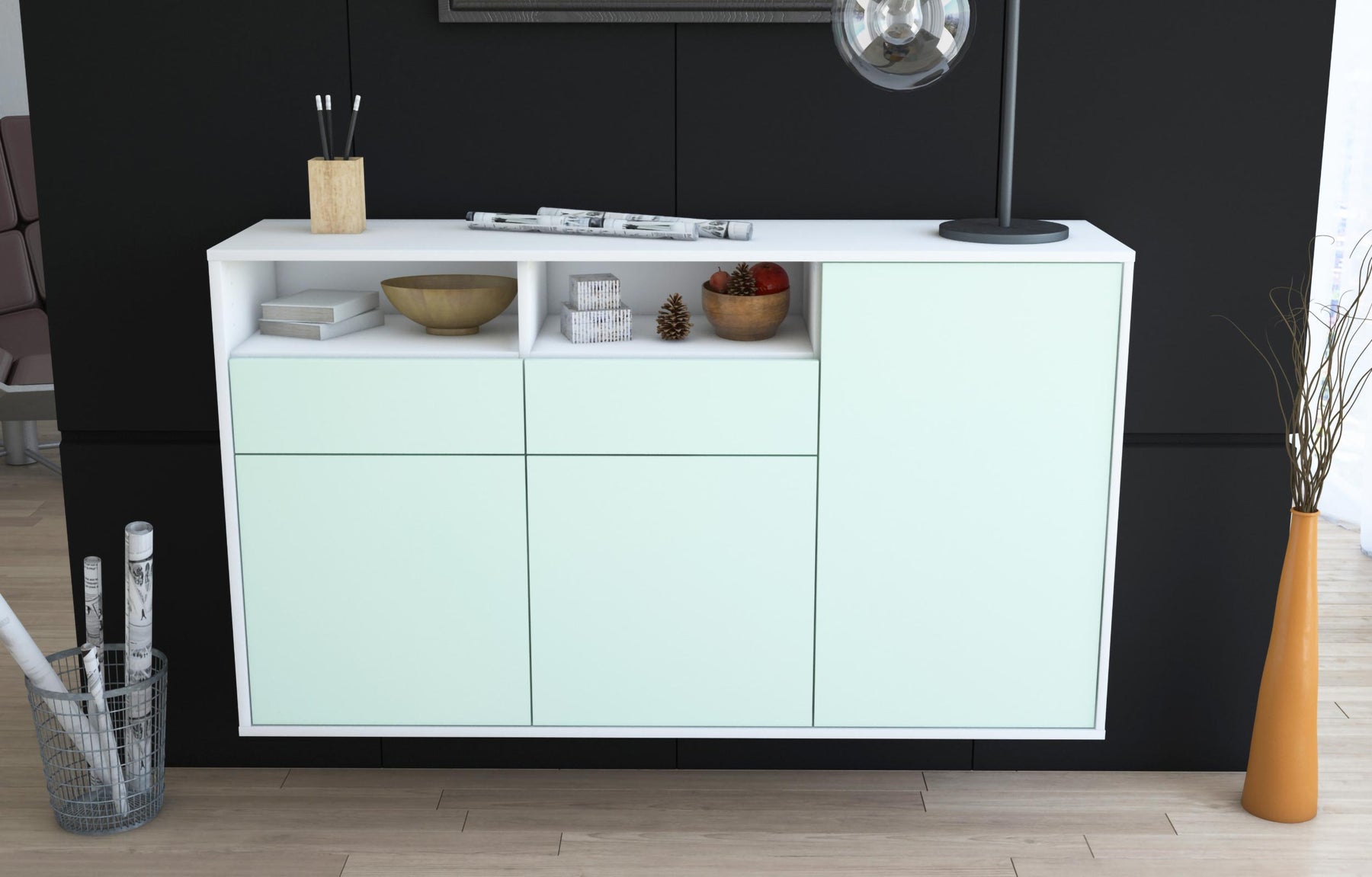 Sideboard Hollywood, Mint, hängend (136x79x35cm)