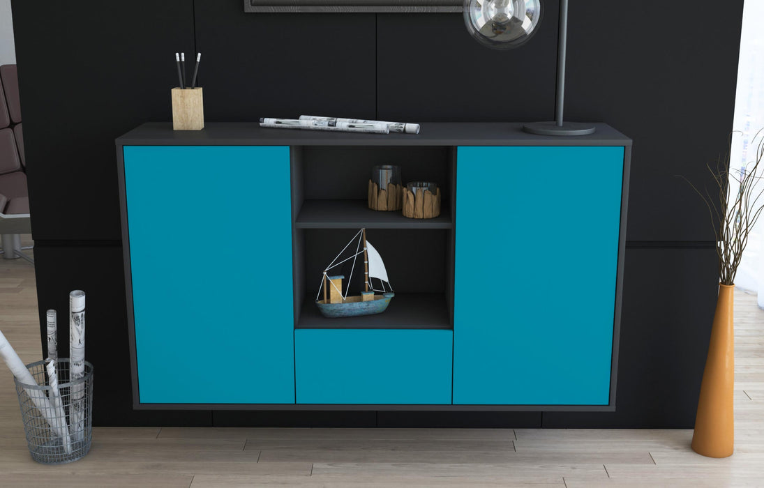 Sideboard Oceanside, Türkis, hängend (136x79x35cm)