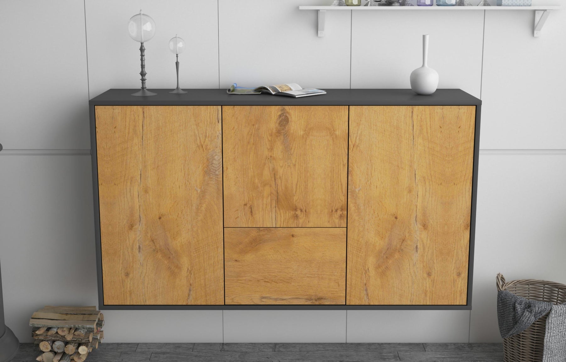 Sideboard Vancouver, Eiche, hängend (136x79x35cm)