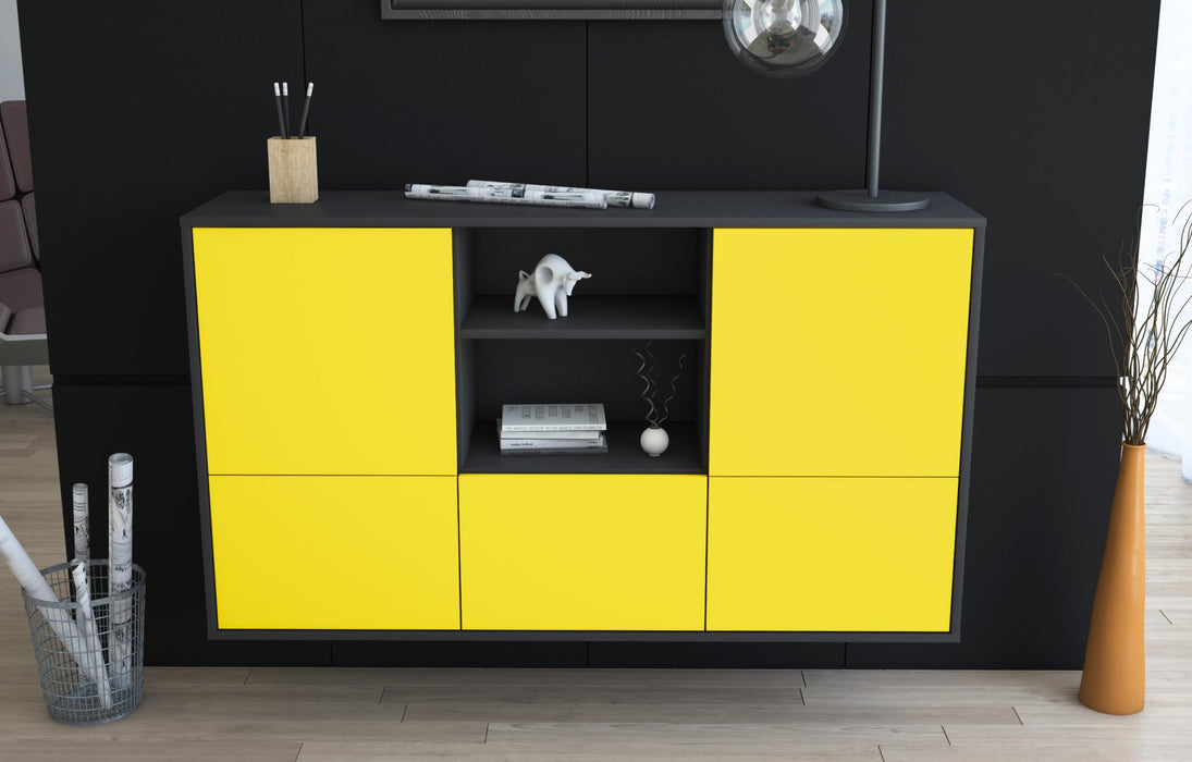 Sideboard Grand Prairie, Gelb, hängend (136x79x35cm)