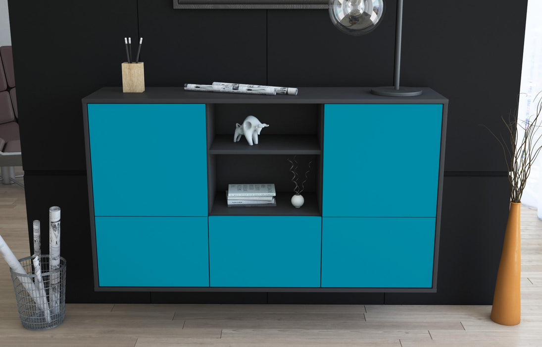 Sideboard Grand Prairie, Türkis, hängend (136x79x35cm)