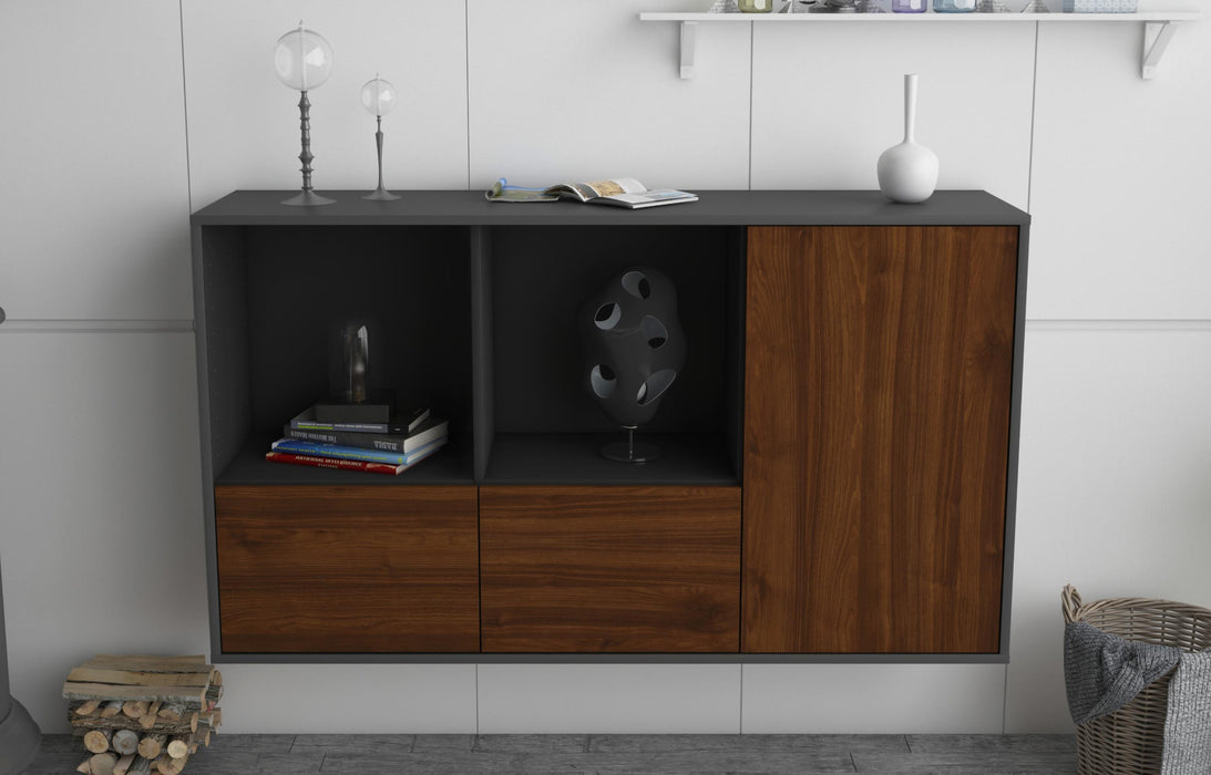 Sideboard Springfield, Walnuss, hängend (136x79x35cm)