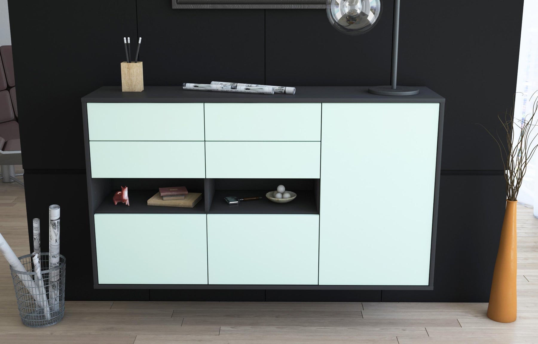 Sideboard Santa Rosa, Mint, hängend (136x79x35cm)