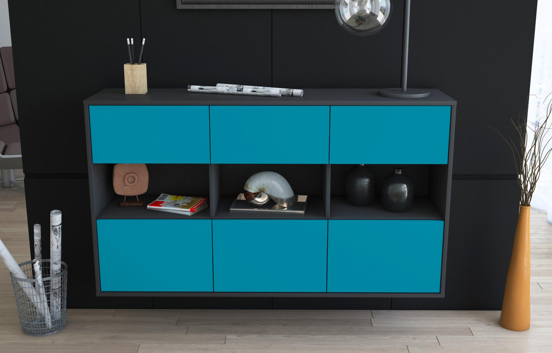 Sideboard Paterson, Türkis, hängend (136x79x35cm)