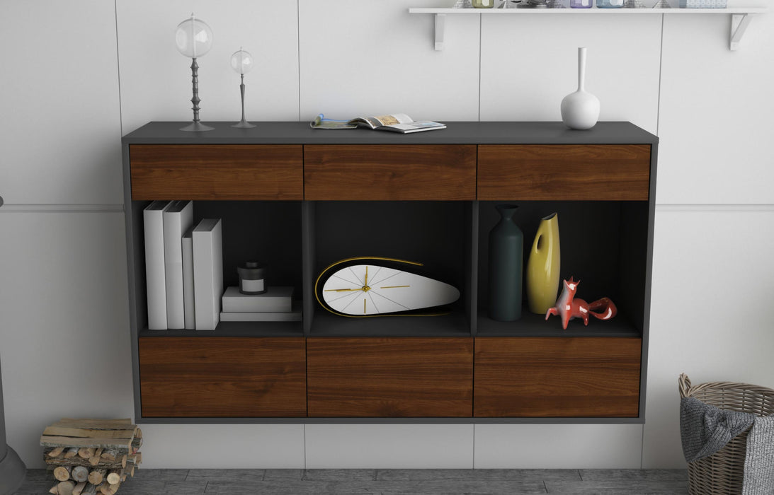 Sideboard Torrance, Walnuss, hängend (136x79x35cm)