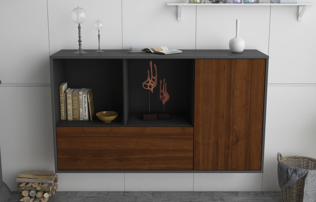 Sideboard Palmdale, Walnuss, hängend (136x79x35cm)