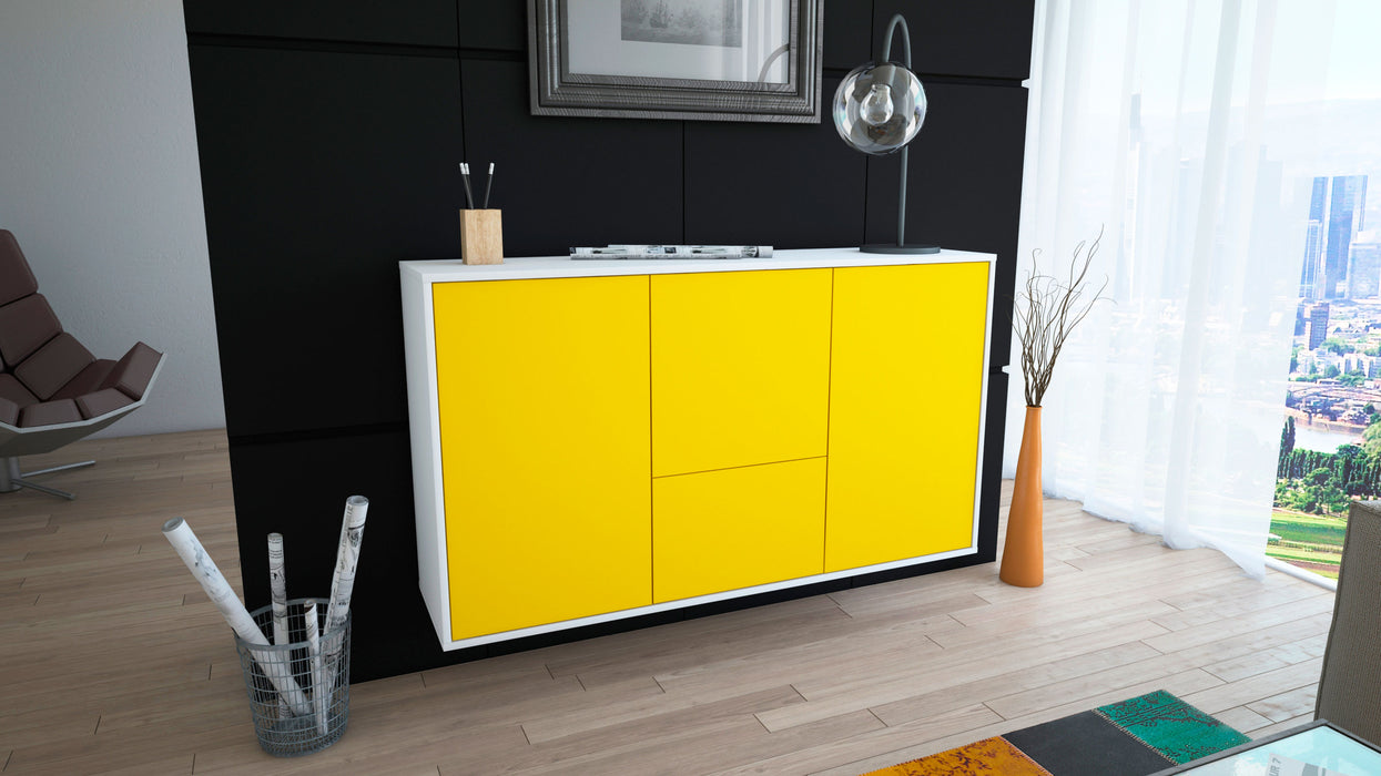 Sideboard Vancouver, Gelb, hängend (136x79x35cm)