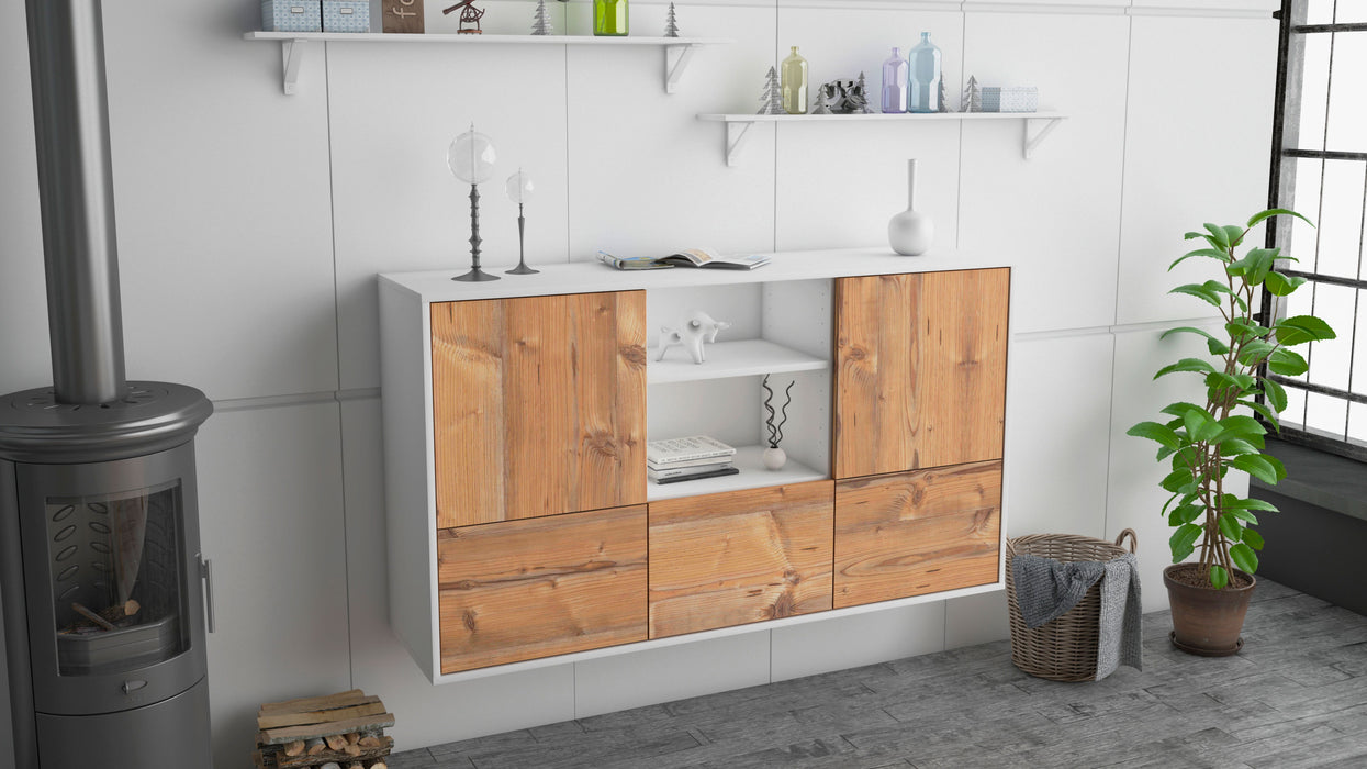 Sideboard Grand Prairie, Pinie, hängend (136x79x35cm)