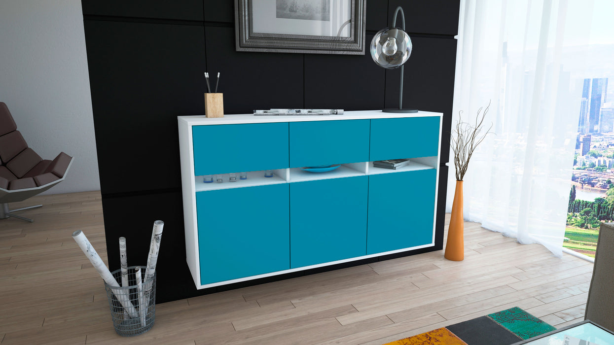 Sideboard Joliet, Türkis, hängend (136x79x35cm)