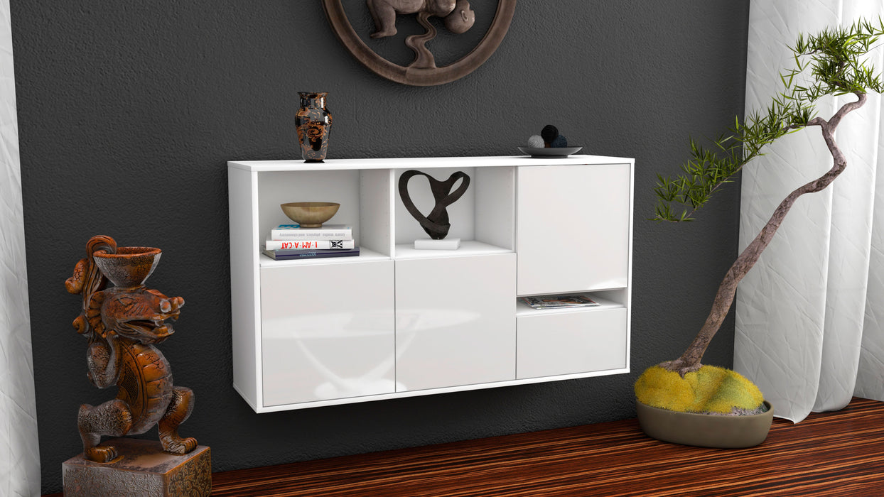 Sideboard Salinas, Weiß, hängend (136x79x35cm)