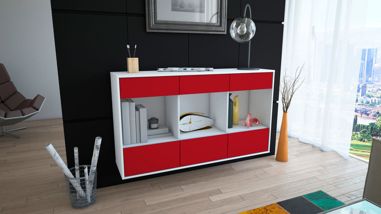 Sideboard Torrance, Bordeaux, hängend (136x79x35cm)