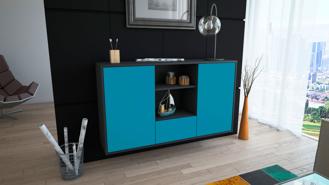 Sideboard Oceanside, Türkis, hängend (136x79x35cm)