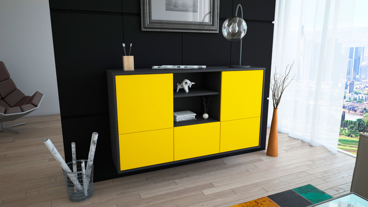 Sideboard Grand Prairie, Gelb, hängend (136x79x35cm)