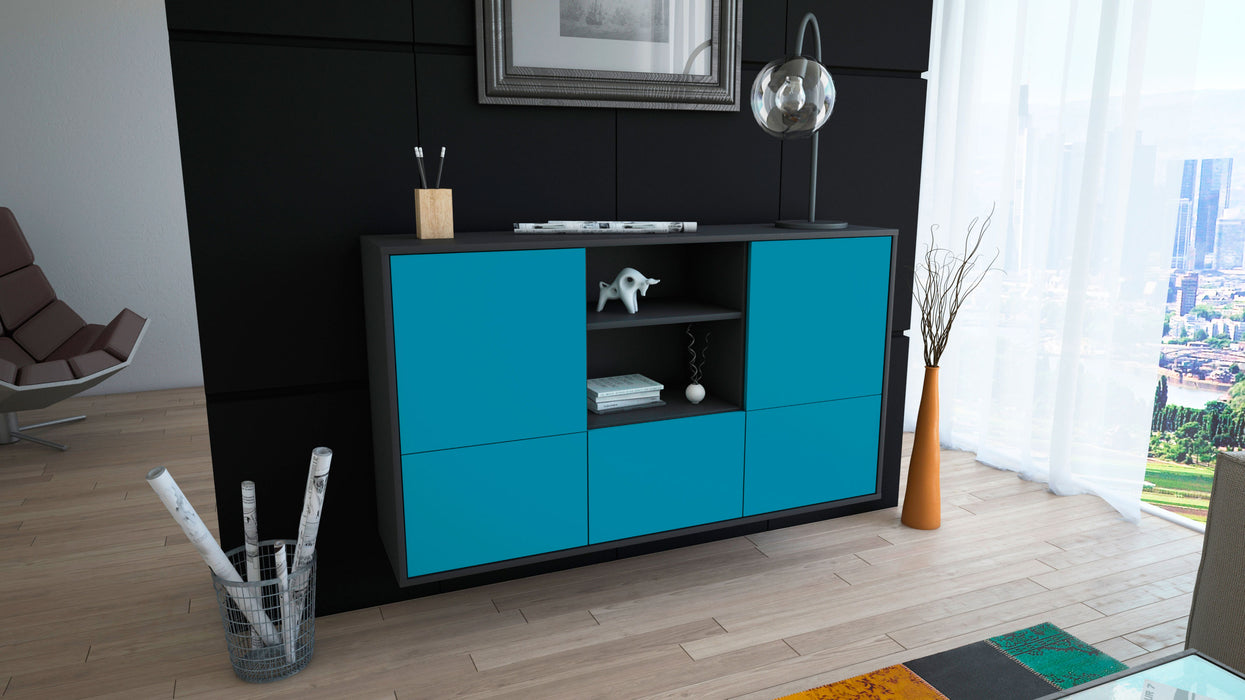 Sideboard Grand Prairie, Türkis, hängend (136x79x35cm)