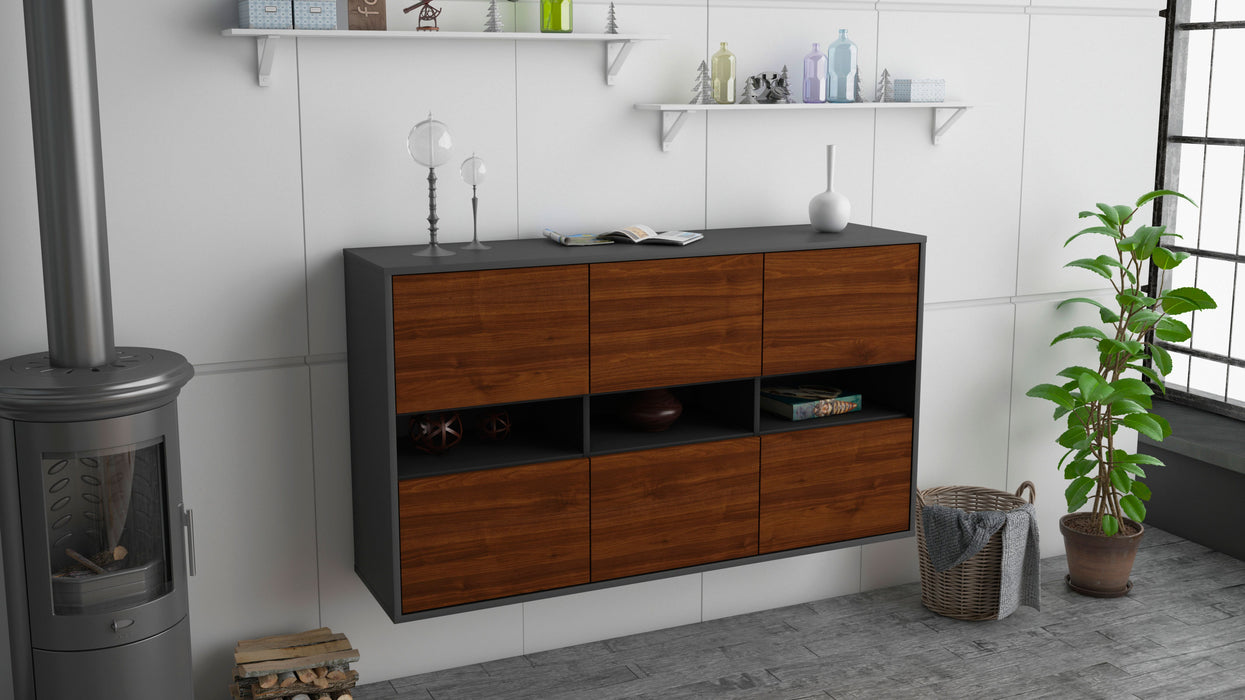 Sideboard Rockford, Walnuss, hängend (136x79x35cm)