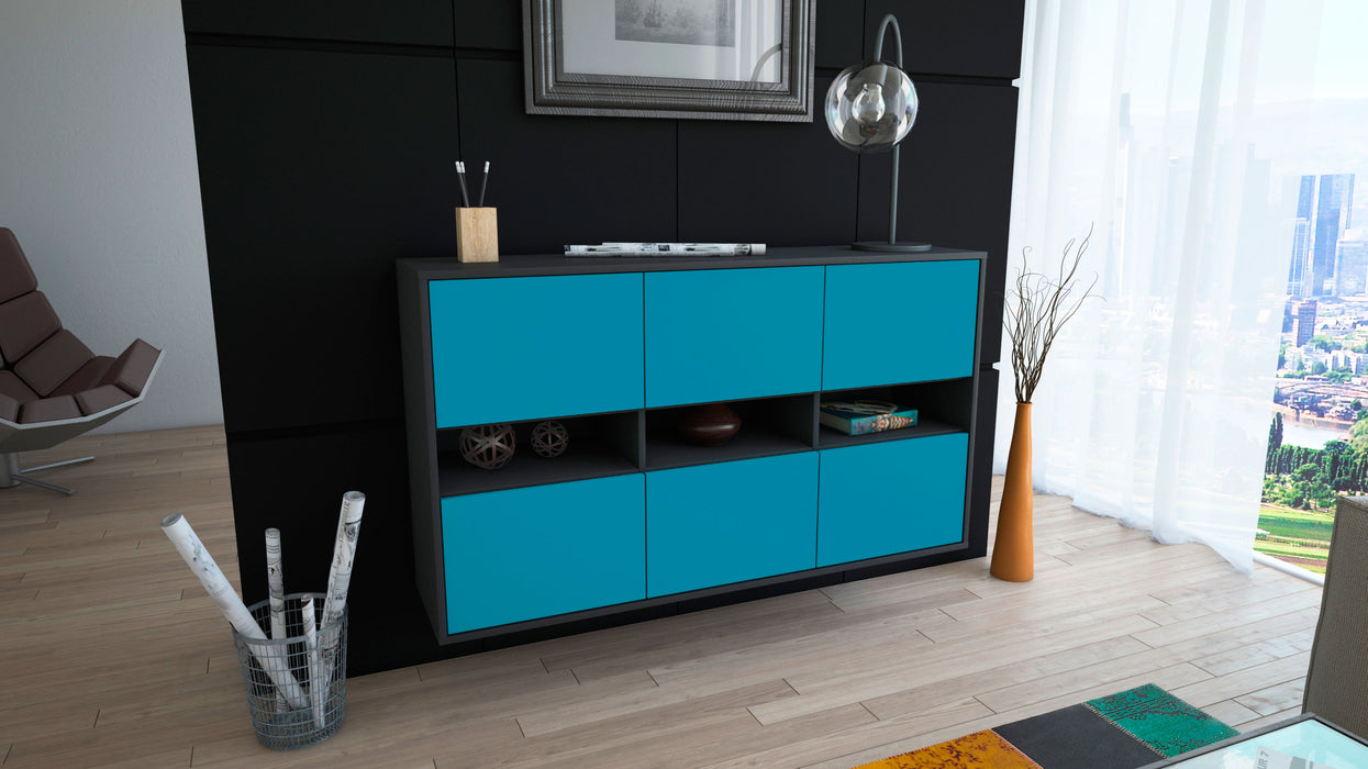 Sideboard Rockford, Türkis, hängend (136x79x35cm)