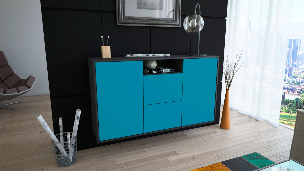 Sideboard Dayton, Türkis, hängend (136x79x35cm)