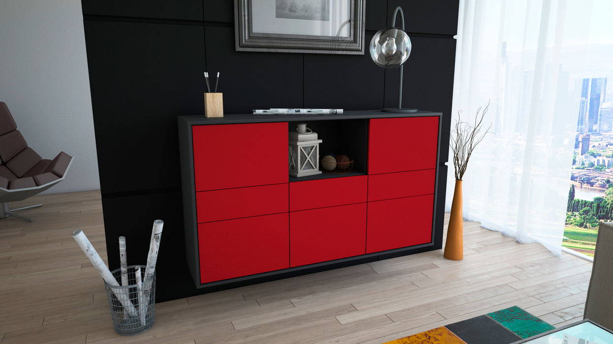 Sideboard Pomona, Bordeaux, hängend (136x79x35cm)